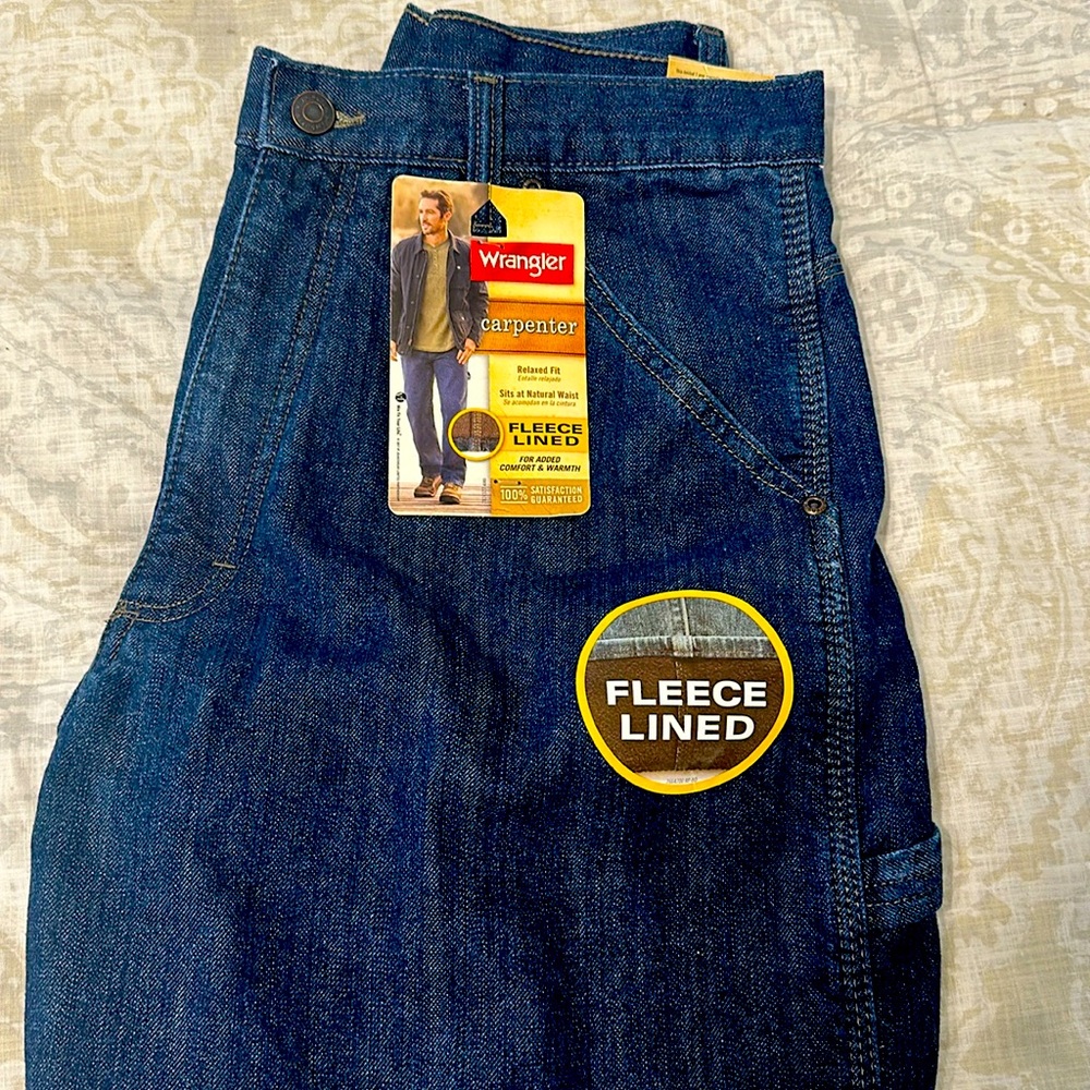 Men’s Wranglers - Fleece lined carpenter jeans